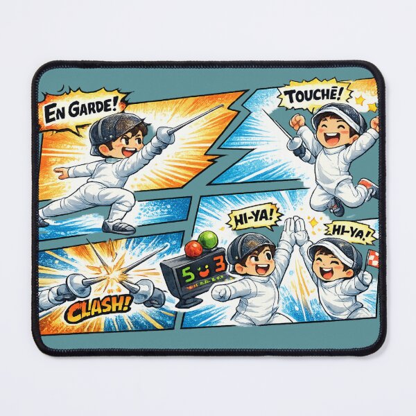 Item preview, Comic Style Fencing Showdown designed and sold by ChillCharmStudio.