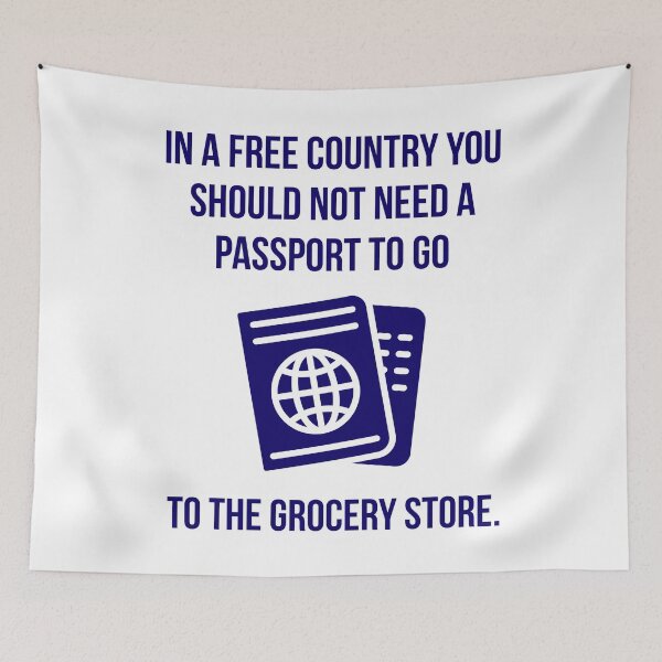 Item preview, You should not need a passport to go to the grocery store. designed and sold by Rachel the Artist .