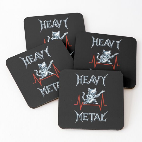 Item preview, Heavy Metal Cat Guitar Heartbeat Rock Design. designed and sold by TBWCREATIONS.