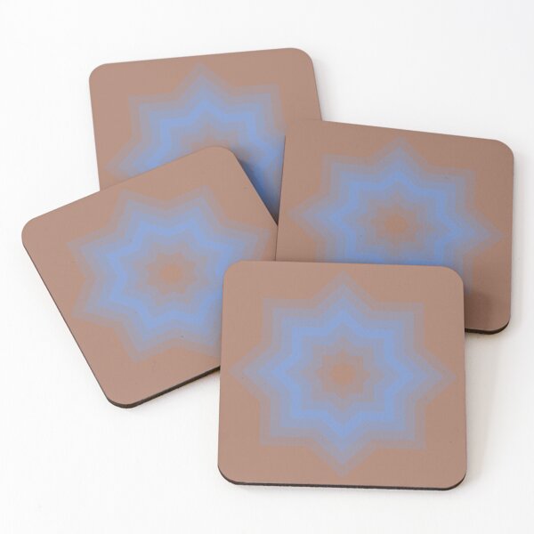 Item preview, Mocha Mousse Cornflower Blue Star Pattern designed and sold by PatternSalad.