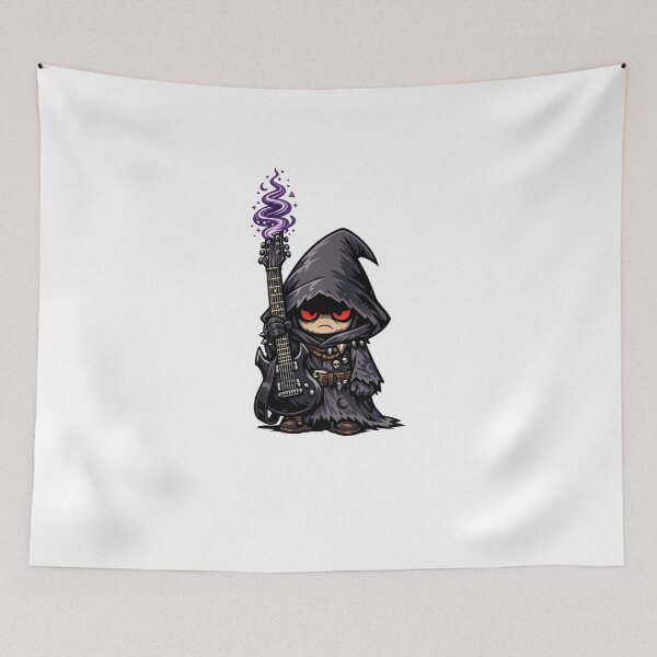 Item preview, Tiny Doom Wizard With Guitar Staff designed and sold by Sonic Nova Studios.