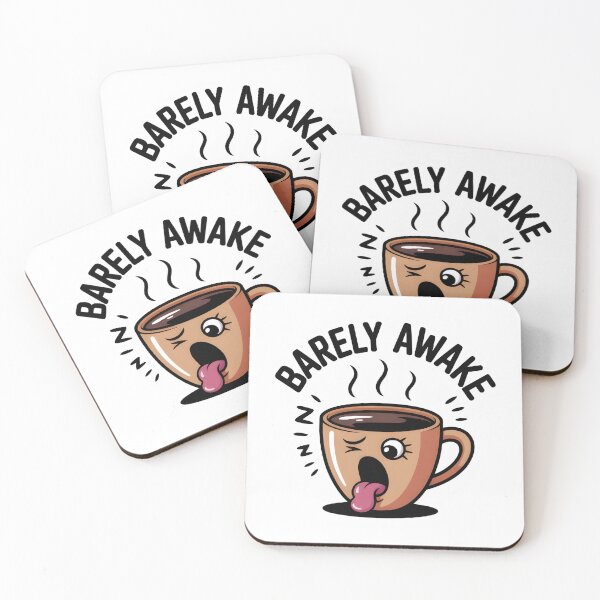 Item preview, Barely Awake Coffee Sticker – Sleepy Morning Caffeine Humor Design designed and sold by StickerNexa.