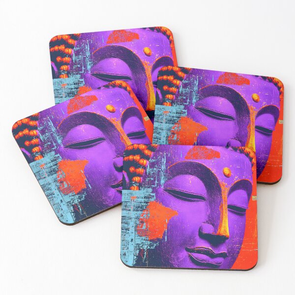Item preview, Vibrant Abstract Buddha Face with Bold Colors designed and sold by Artessie.