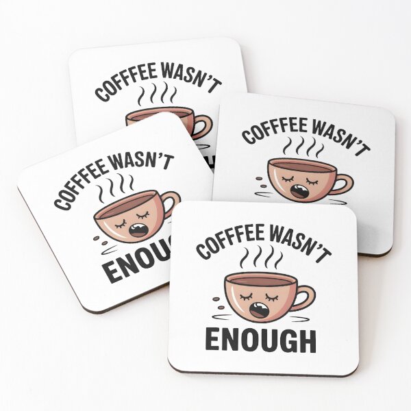 Item preview, Coffee Wasn’t Enough Sticker – Exhausted Morning Coffee Humor Design designed and sold by StickerNexa.