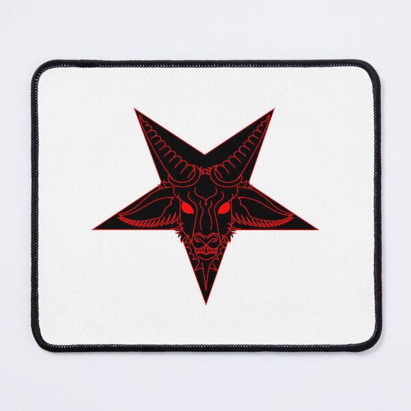 Item preview, Goat Demon Pentagram – Red Occult Sigil Line Art designed and sold by satanpanties666.