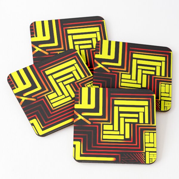 Item preview, Cybernetic Labyrinth YlwRed designed and sold by UrbanPrts.