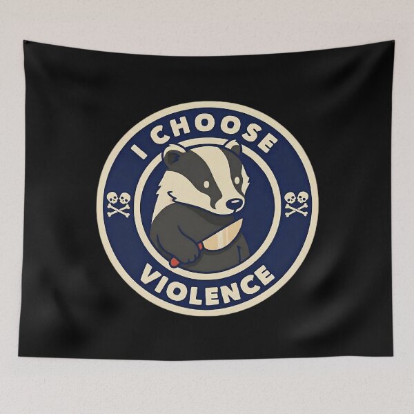 Item preview, I Choose Violence – Badger Mascot designed and sold by SidTastic .