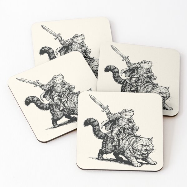 Item preview, Knight Frog Persian Cat Angry Feline Medieval  designed and sold by Y-Vibes.