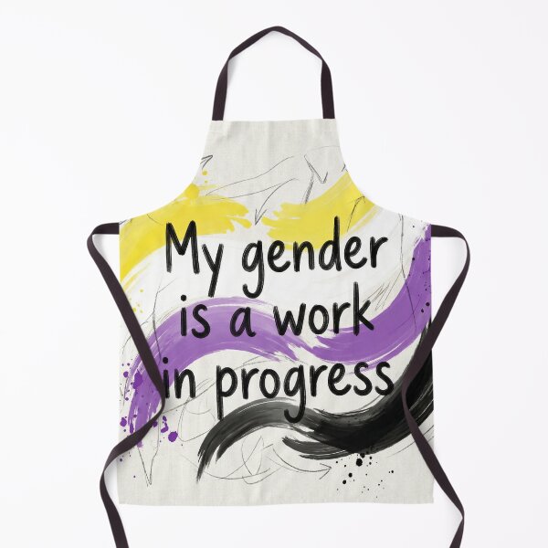 Item preview, My Gender is a Work in Progress: Artistic Non-Binary Design designed and sold by rainbowgremlin.