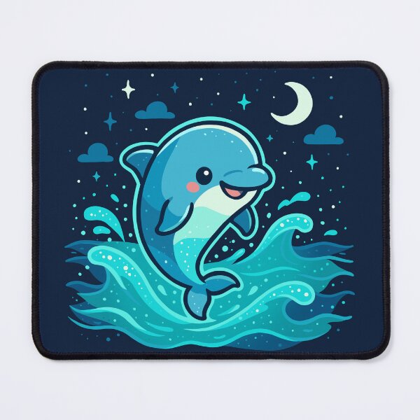Item preview, Cute Dolphin in the Moonlight designed and sold by Ghost on Toast.