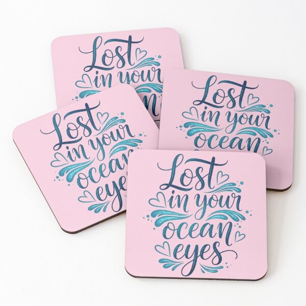 Item preview, Lost in Your Ocean Eyes – Coastal Valentine Typography Design designed and sold by Sea Gem.