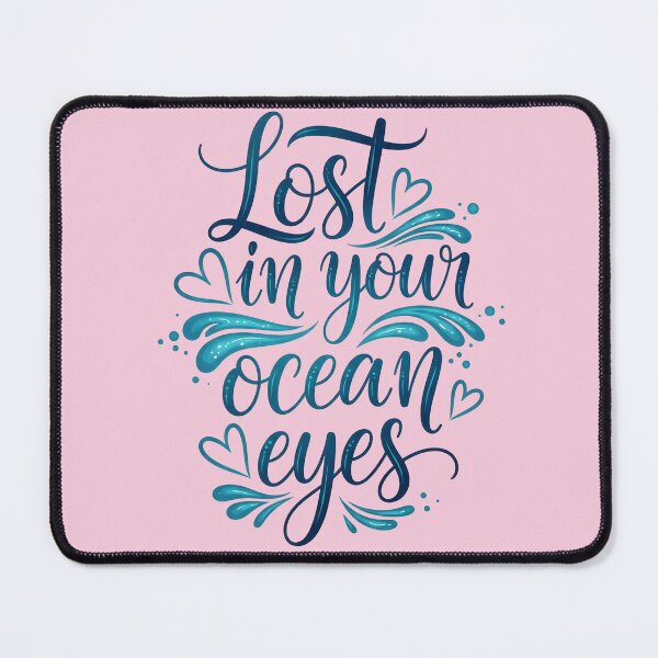 Item preview, Lost in Your Ocean Eyes – Coastal Valentine Typography Design designed and sold by Sea Gem.