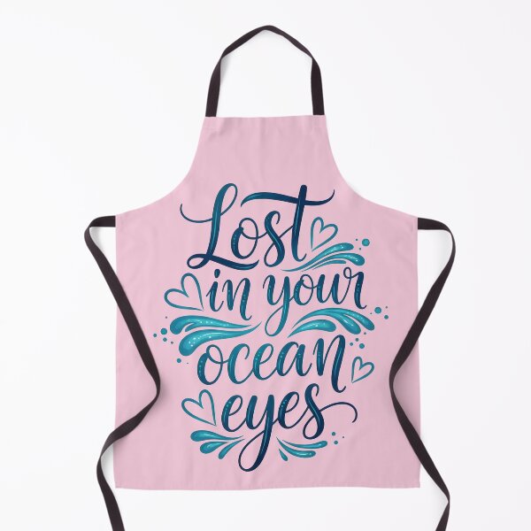Item preview, Lost in Your Ocean Eyes – Coastal Valentine Typography Design designed and sold by Sea Gem.