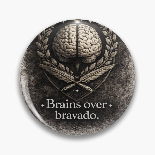 Item preview, Brains Over Bravado designed and sold by House of Vambfly.