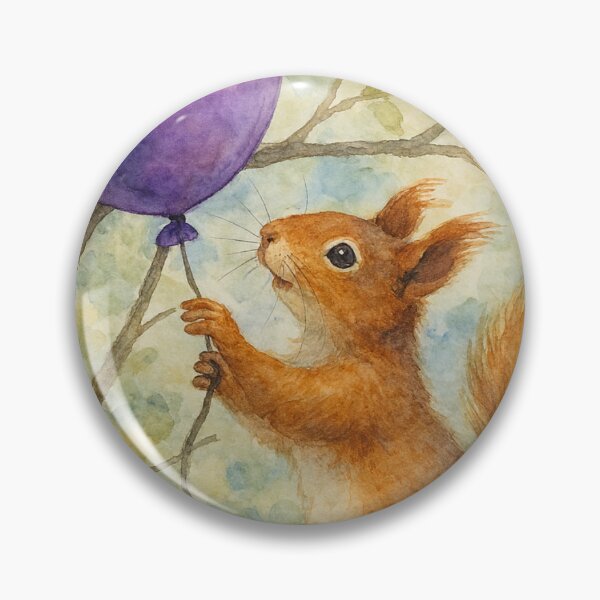 Item preview, Squirrel and the Purple Balloon  designed and sold by TinCatOutPost.