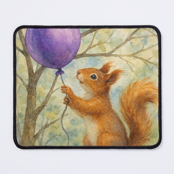 Item preview, Squirrel and the Purple Balloon  designed and sold by TinCatOutPost.