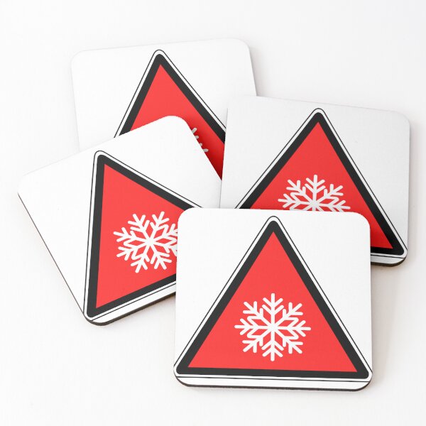 Item preview, Warning sign: Snowfall, black ice, slippery conditions designed and sold by Panneaux et signalisations - NPOITEVIN.