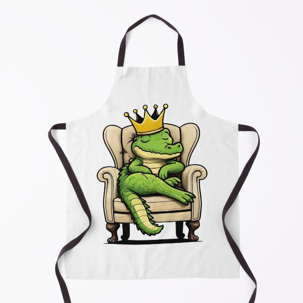 Item preview, Cool Crocodile King on Armchair – Funny Royal Alligator Illustration designed and sold by Senkov.