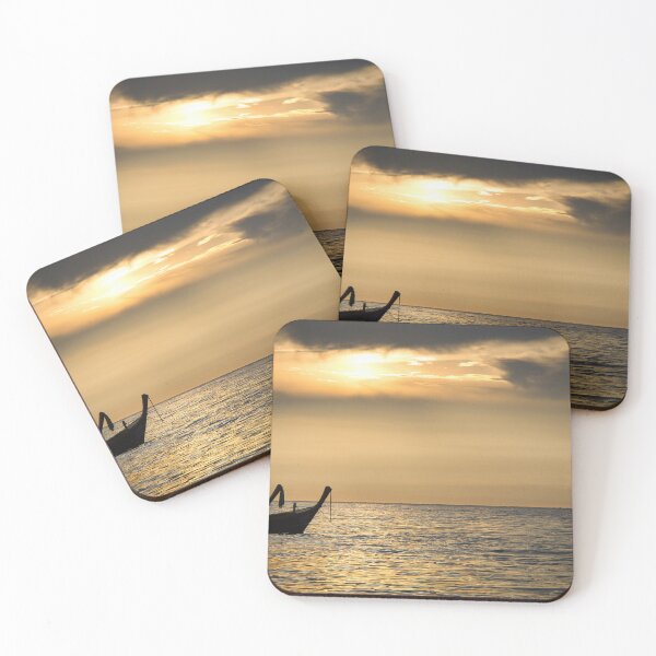 Item preview, Sunset Over Calm Sea with Boats designed and sold by pcole123.