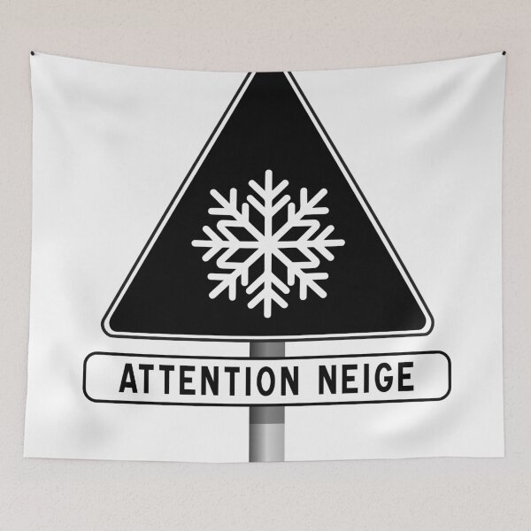 Item preview, Warning sign: black ice, snowfall designed and sold by Panneaux et signalisations - NPOITEVIN.