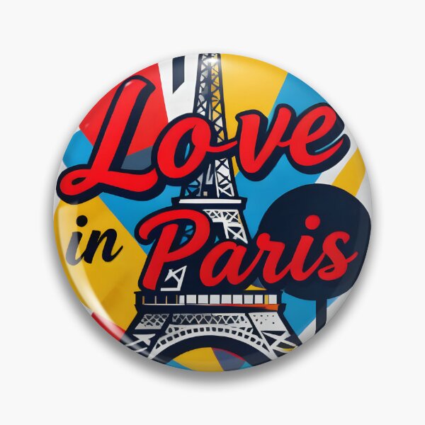 Item preview, Love in Paris – Eiffel Tower Structure on Colorful Background designed and sold by FreeFromDefault.