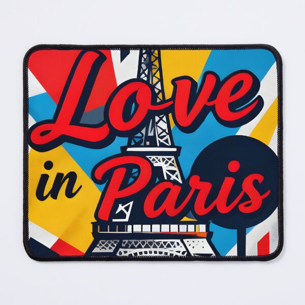 Item preview, Love in Paris – Eiffel Tower Structure on Colorful Background designed and sold by FreeFromDefault.