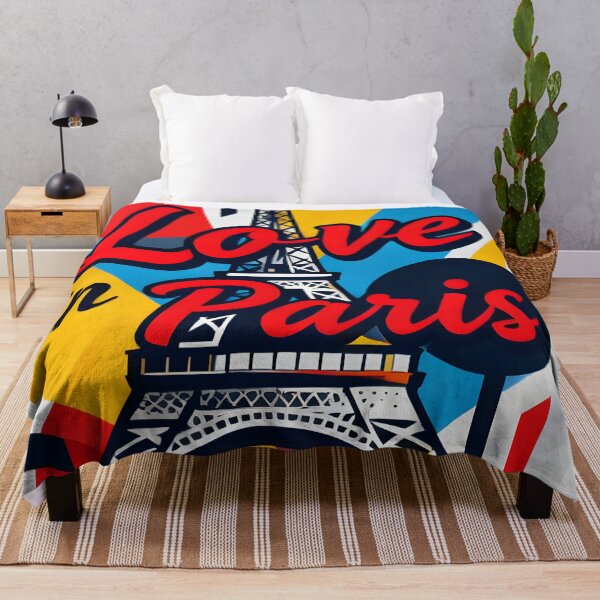 Item preview, Love in Paris – Eiffel Tower Structure on Colorful Background designed and sold by FreeFromDefault.