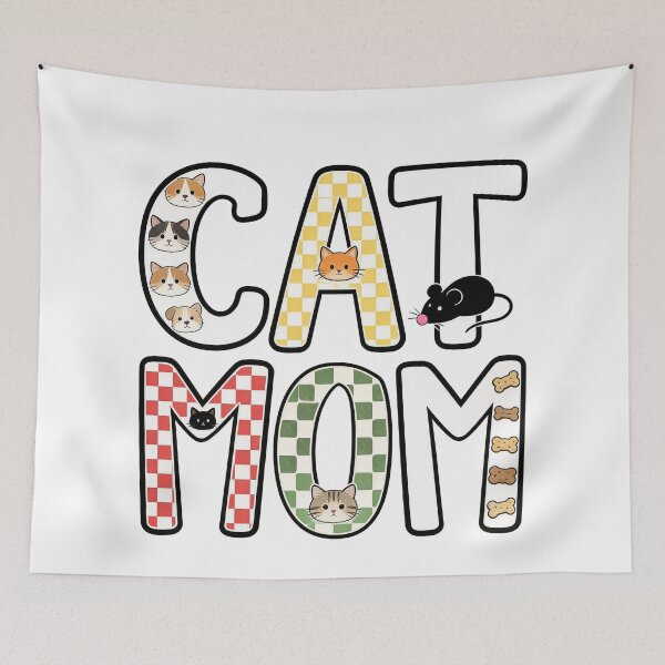 Item preview, Cat Mom Cute Checkerboard Letter Design designed and sold by truongloc246.