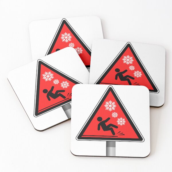 Item preview, Warning sign: black ice, snowfall designed and sold by Panneaux et signalisations - NPOITEVIN.