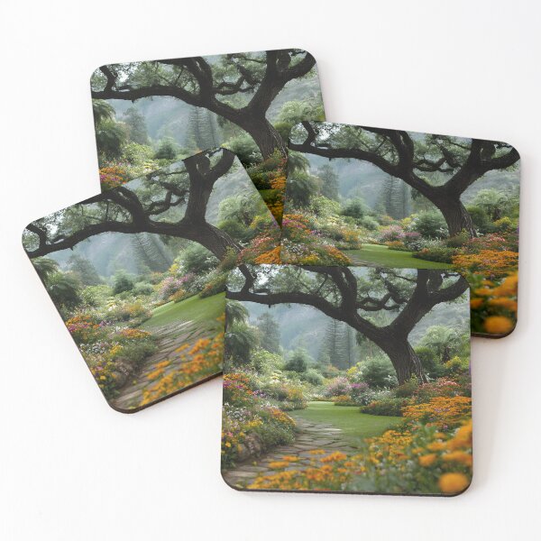 Item preview, Enchanted Garden Path Under Ancient Tree – Colorful Paradise designed and sold by EK-World.