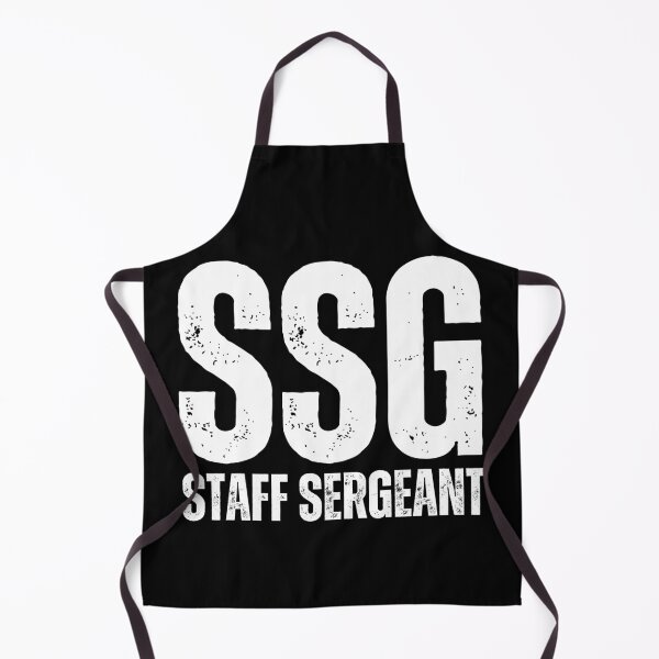 Item preview, SSG Staff Sergeant – Bold Distressed Military Design Honoring U.S. Army Leadership White Font designed and sold by GFamilyC.