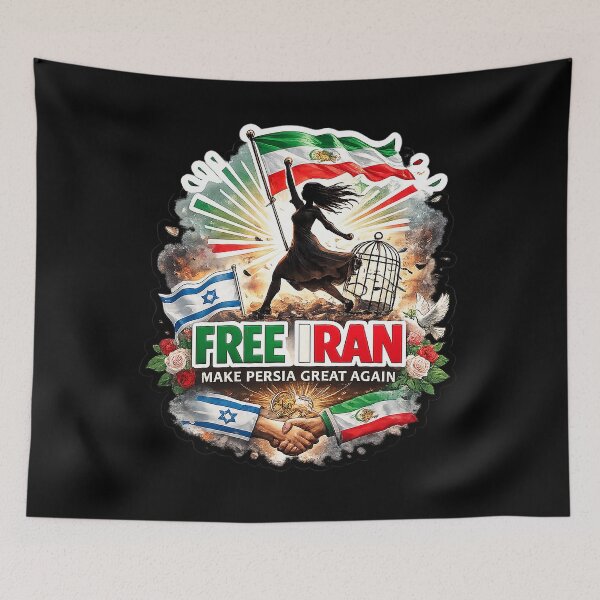 Item preview, Iranian Revolution 2026 SUPPORT - Free Iran – Breaking the Cage of Oppression designed and sold by YG - YiddisheGesheft.