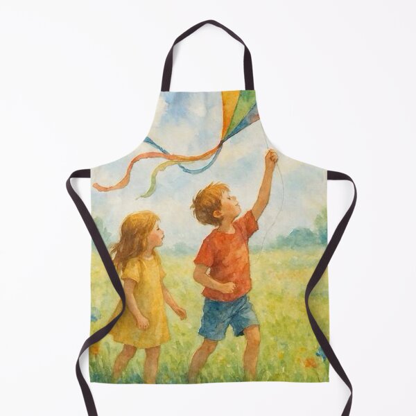 Item preview, Flying a Kite in the Meadow designed and sold by TinCatOutPost.