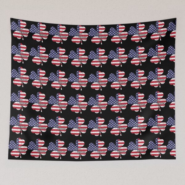 Item preview, 75% Irish St Patrick's Day USA Flag Shamrock designed and sold by RoyesButler.