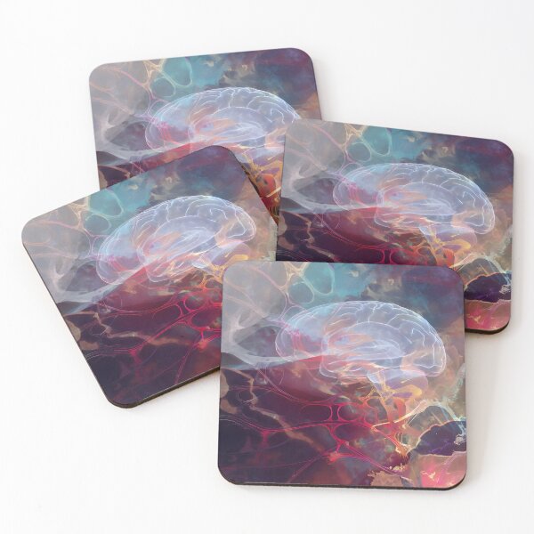 Item preview, Surreal Brain in Rainbow Nebula – Psychedelic Neural Art designed and sold by EK-World.
