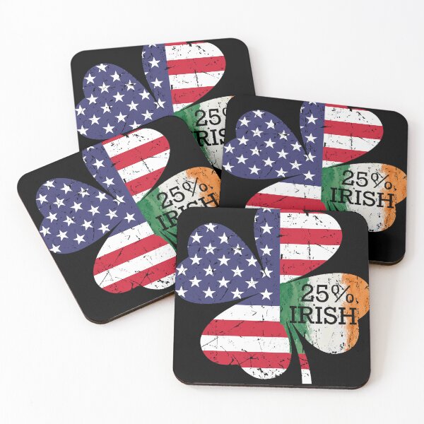 Item preview, 75 % usa 25% Irish St Patrick's Day Flag Shamrock designed and sold by RoyesButler.