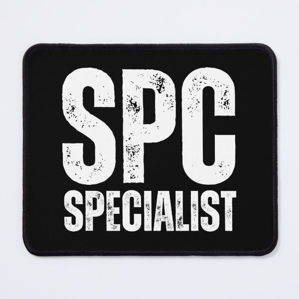 Item preview, SPC Specialist – Bold Distressed Military Design Honoring U.S. Army Soldiers White Font designed and sold by GFamilyC.