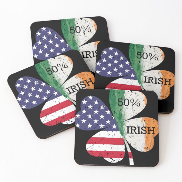 Item preview, 50 % usa 50% Irish St Patrick's Day Flag Shamrock designed and sold by RoyesButler.