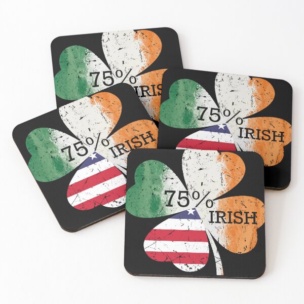 Item preview, 25% usa 75% Irish St Patrick's Day Flag Shamrock designed and sold by RoyesButler.