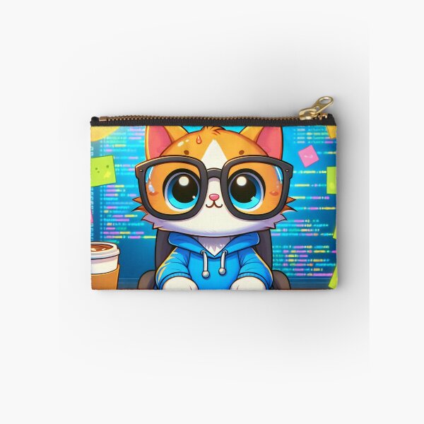 Item preview, Cute Programmer Cat Cartoon designed and sold by CuteThingsWorld.