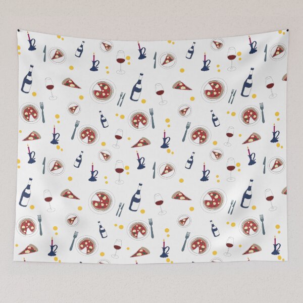 Item preview, Pizza and wine style designed and sold by Click  Clap.