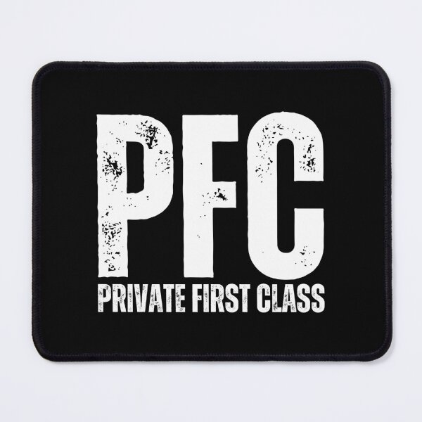 Item preview, PFC Private First Class – Bold Distressed Military Design Honoring U.S. Army Soldiers White Font designed and sold by GFamilyC.