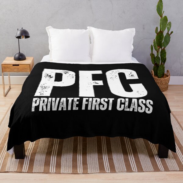 Item preview, PFC Private First Class – Bold Distressed Military Design Honoring U.S. Army Soldiers White Font designed and sold by GFamilyC.