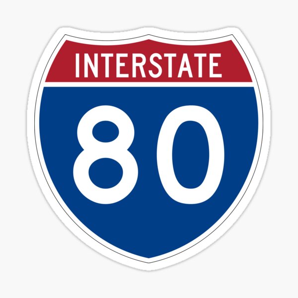 Interstate 80 Sticker