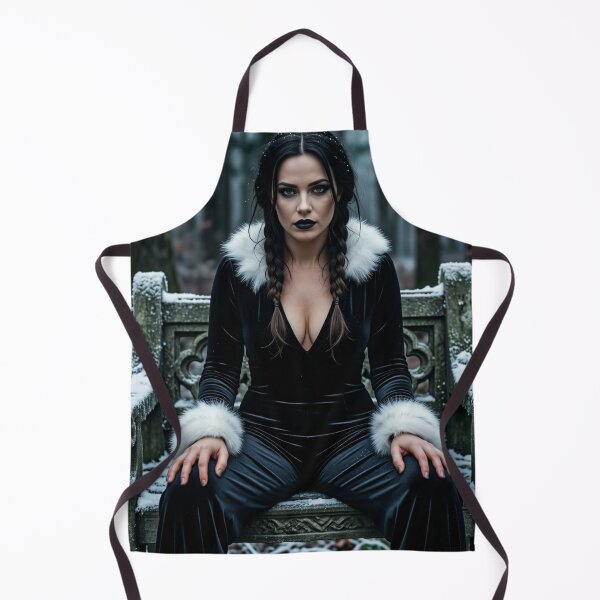 Item preview, Gothic Braided Muse in Velvet on a Snowy Bench designed and sold by CathryneDelamort.