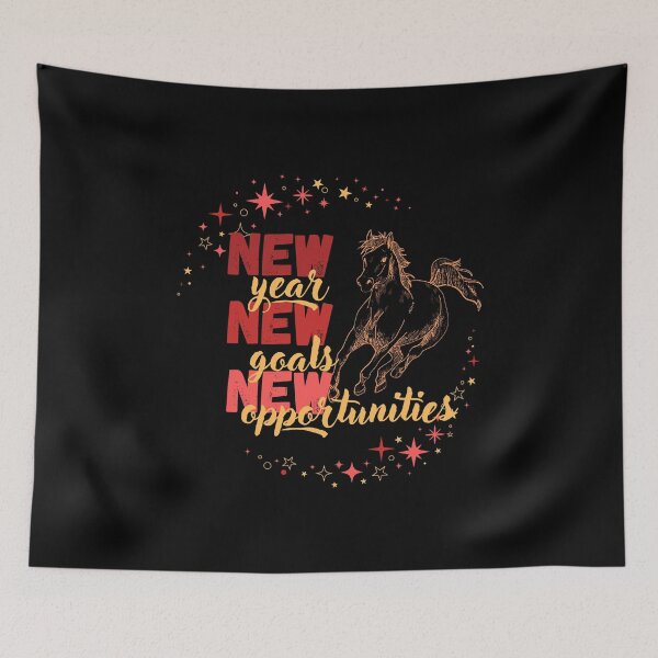 Item preview, New Year, New Goals, New Opportunities - Year of the Horse designed and sold by LadyInEverGreen.