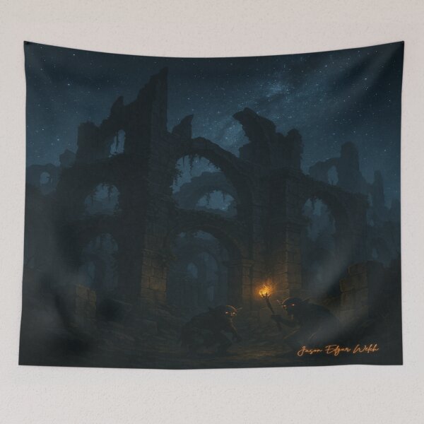 Item preview, The Ruins' Bones Claw at the Moon designed and sold by FilosFineArts.