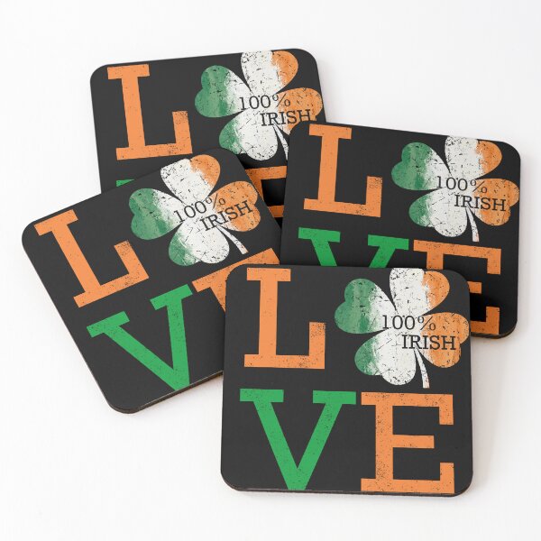 Item preview, Love 100% Irish St Patrick's Day Ireland Flag Shamrock designed and sold by RoyesButler.