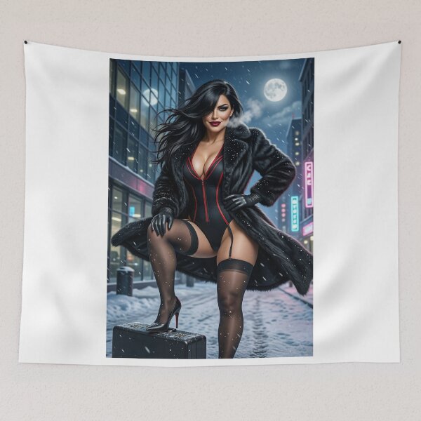 Item preview, Cassandra Snowy Midnight City Street Stroll designed and sold by CathryneDelamort.