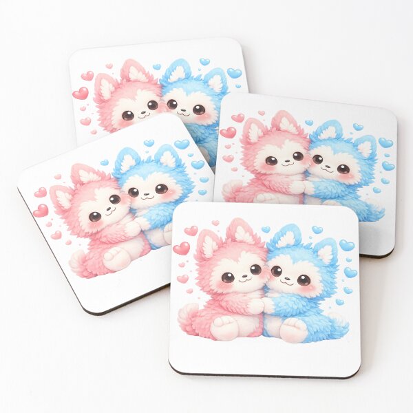 Item preview, Couple Baby Bubus Plush | Cute Kawaii Love Design | NixWing Comfort Collection designed and sold by NixFire.